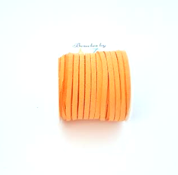 Cordon suédine orange 3mm.
