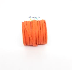 Cordon suédine orange 3mm.