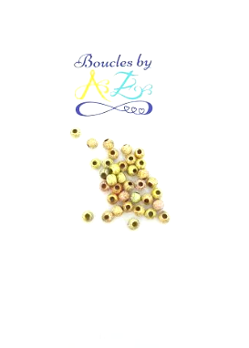 Perles scintillantes dorées 4mm x50.