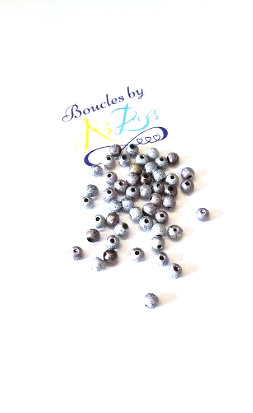 Perles scintillantes grises 4mm x50.