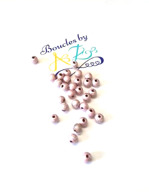 Perles scintillantes roses 4mm x50.