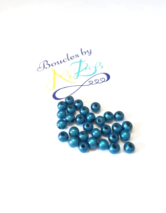 Perles magiques turquoises 4mm x30.