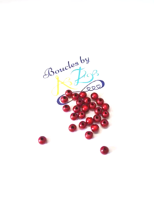 Perles magiques rouges 4mm x30.