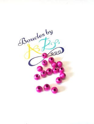 Perles magiques fuchsia 4mm x30.