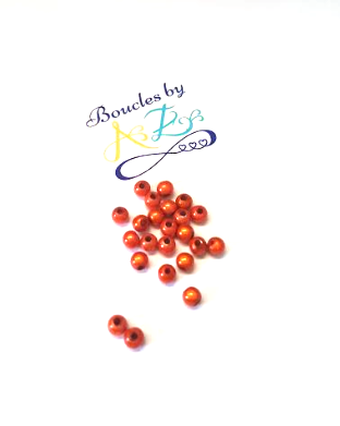 Perles magiques oranges 4mm x30.