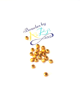 Perles magiques moutarde 4mm x30.