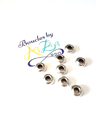 Perles rondelles argentées 8mm x10.