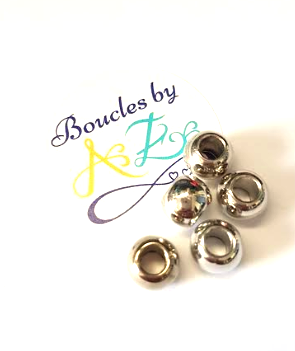 Perles rondes argentées 9mm x30.