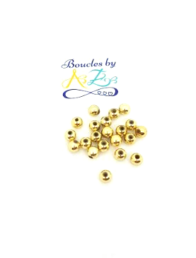 Perles rondes dorées 5mm x50.