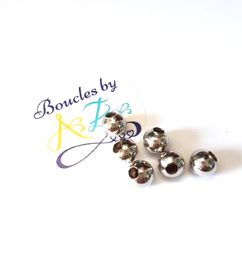 Perles rondes argentées 8mm x20.
