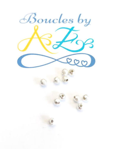 Perles scintillantes argentées 3mm x30.