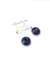 Perles rondes céramique bleues 15mm x2.