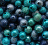 Perles scintillantes bleues 8mm x30.