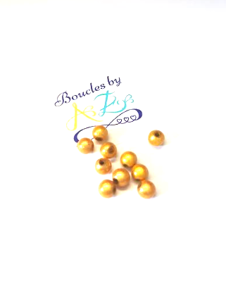Perles magiques jaune moutarde 6mm x20.