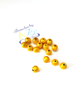 Perles magiques jaune moutarde 8mm x15.