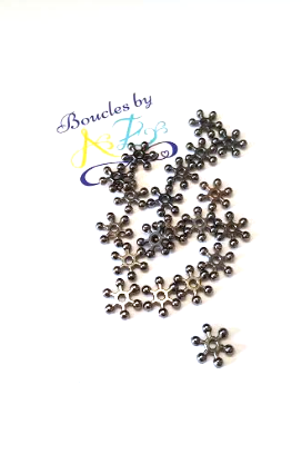 Perles intercalaires flocons 10x9mm x20.