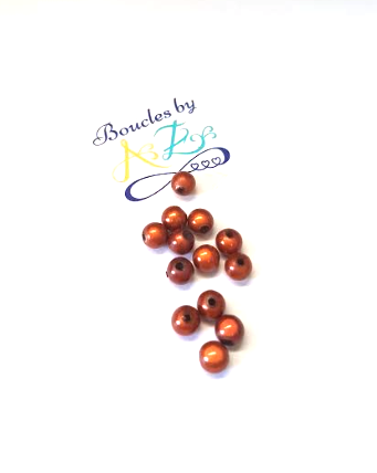 Perles magiques marron cuivré 6mm x20.