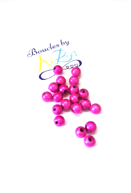 Perles magiques fuchsia 6mm x20.