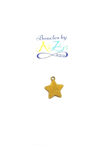 Breloque étoile bronze 19x15mm.