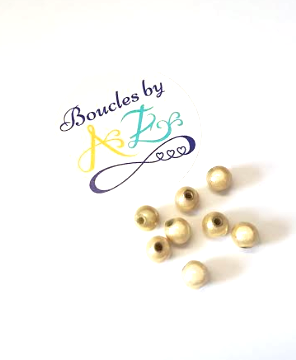 Perles magiques beiges 6mm x20.