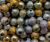 Perles scintillantes doré/argenté 8mm x30.