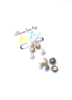 Perles rondes en céramique, grises 6mm x10.