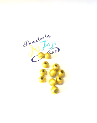 Perles magiques jaunes 6mm x20.
