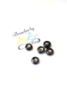 Perles noires en céramique 9x4mm x5