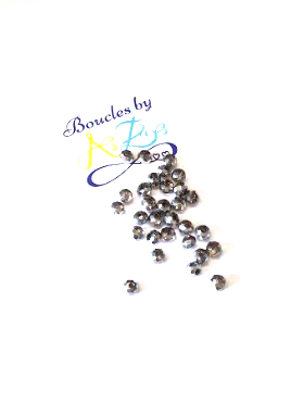 Perles à facettes gris/argenté 4mm x30.