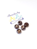 Perles rondes céramique  9x4mm x5.