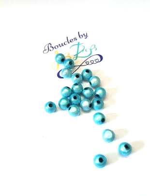 Perles magiques turquoises 6mm x20.
