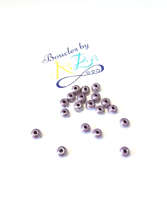 Perles de rocaille mauves 5mm x30.
