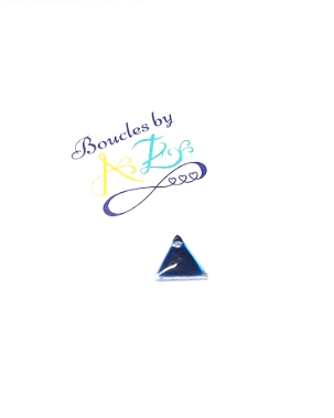 Sequin émaillé triangle bleu marine 12mm.