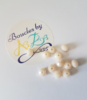 Perles à facettes beiges 6x4mm x30.