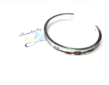 Support bracelet pour cuir plat 5mm, argenté.