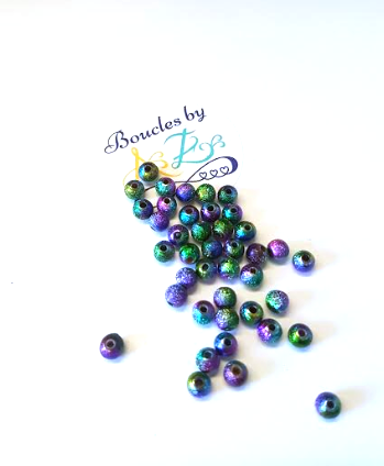 Perles scintillantes multicolores 5mm x30.