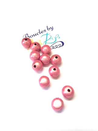 Perles magiques roses 8mm x15.