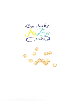 Perles à facettes dorées 4x4mm x30.