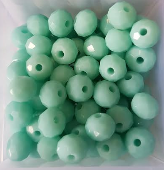 Perles à facettes turquoises 6x4mm x30.