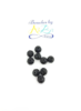 Perles à facettes noires 8mm x10.