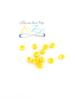 Perles à facettes jaunes 6x4mm x30.