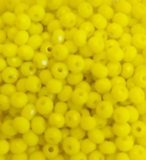 Perles à facettes jaunes 3x2mm x100.