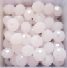 Perles à facettes rose pâle 6x4mm x30.