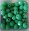 Perles à facettes vertes 6x4mm x30.