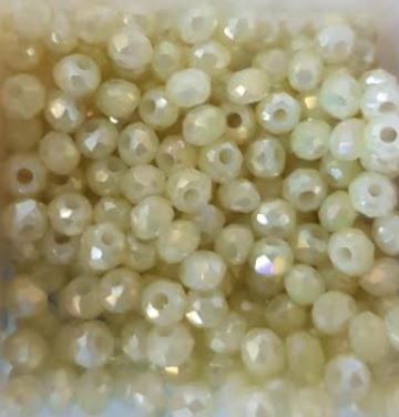 Perles à facettes jaunes 3x2mm x50.