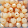 Perles à facettes oranges 6x4mm x30.