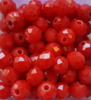 Perles à facettes rouges 6x4mm x30.