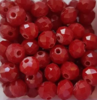 Perles à facettes rouge/bordeaux 6x4mm x30.