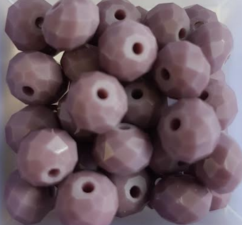 Perles à facettes violettes 8x6mm x20.