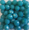 Perles à facettes bleu canard 6x4mm x30.